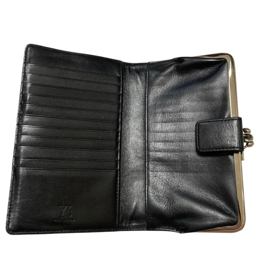良品 Y's Yohji Yamamoto ワイズ ヨウジヤマモト レザー がま口 二