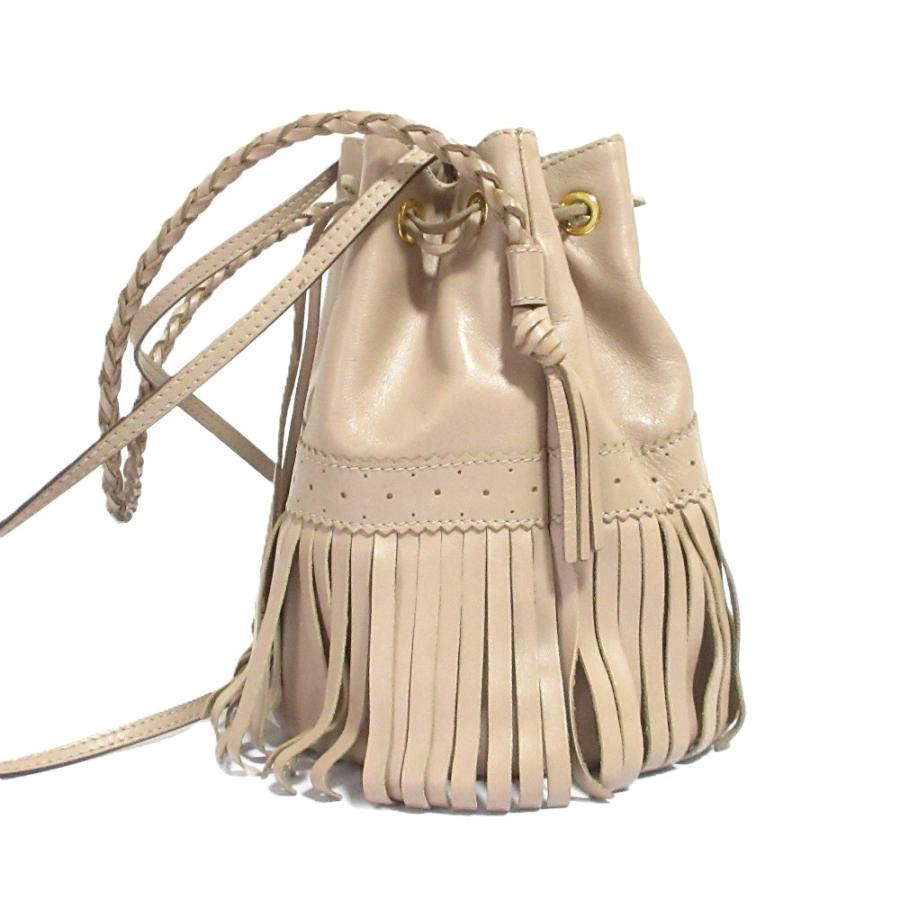 【未使用級】J&M DAVIDSON カーニバル M 2way 巾着 ベージュ J&M Davidson（J＆Mデヴィッドソン） 良品 ジェイアンドエムデヴィッド