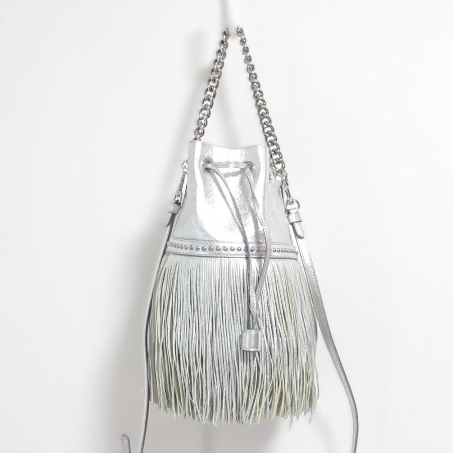 ENHYPEN チェーンショルダーバッグ シルバー J&M Davidson（J＆Mデヴィッドソン） 良品 ジェイアンドエムデヴィッド