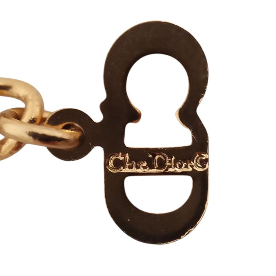 Dior ネックレス　Dロゴ　ゴールドラインストーン　ヴィンテージ　レディース Christian Dior（クリスチャン・ディオール） 美品 ヴィンテージ ロゴ