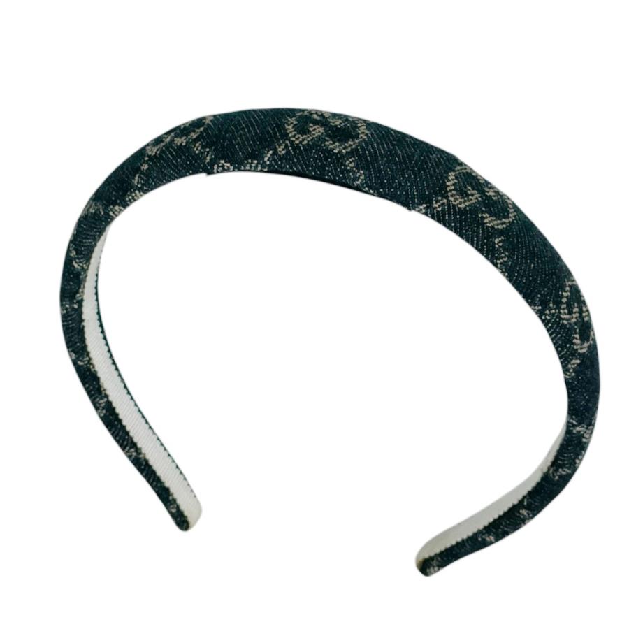 GUCCI（グッチ） 美品 GG柄 ジャガード デニム カチューシャ ヘア