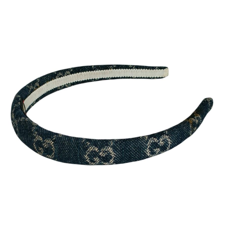 GUCCI（グッチ） 美品 GG柄 ジャガード デニム カチューシャ ヘア