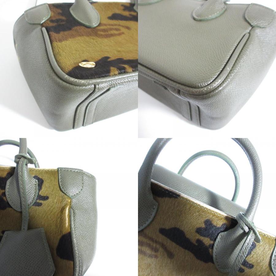 良品 ADMJ エーディーエムジェイ ハラコ レザー カモフラ柄 2WAY