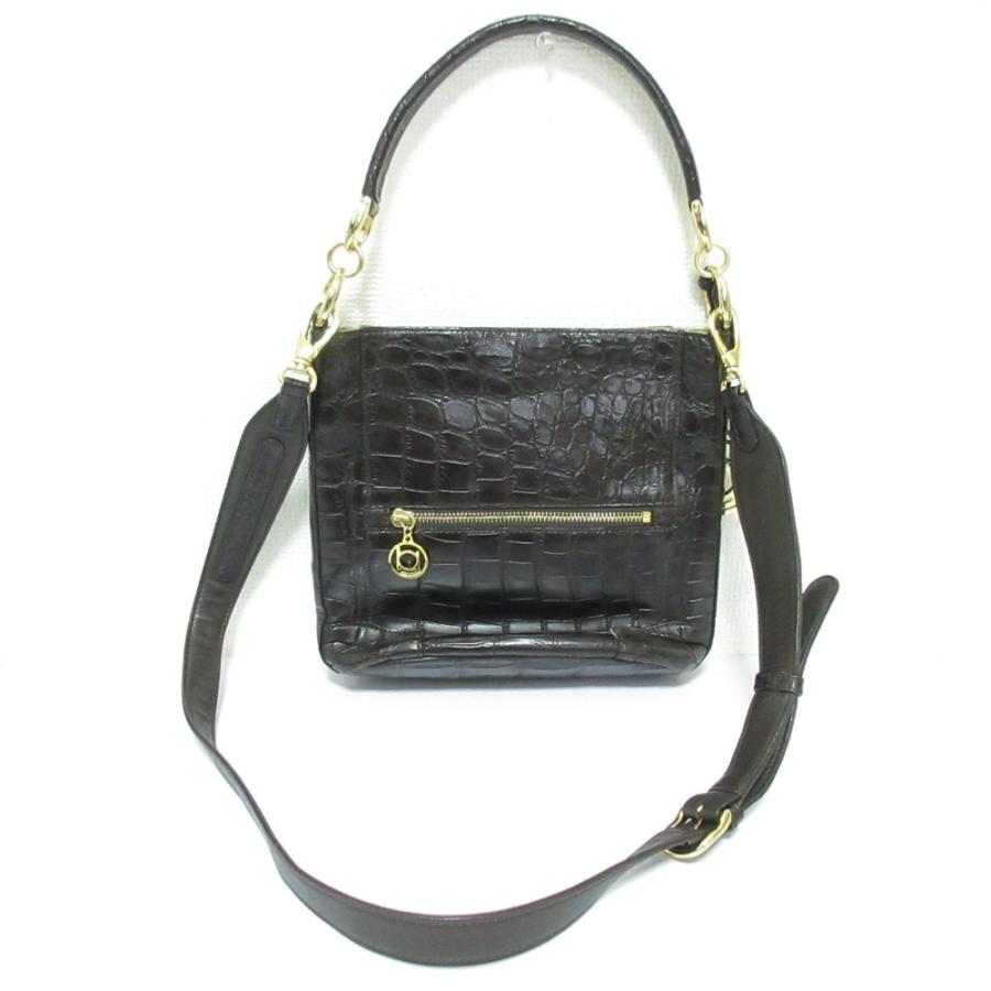 美品 BEAUGRAND ボーグラン クロコダイル バッグ 2WAY JRA認定 良品 BEAUGRAND ボーグラン クロコダイルレザー 2WAY ショルダーバッグ