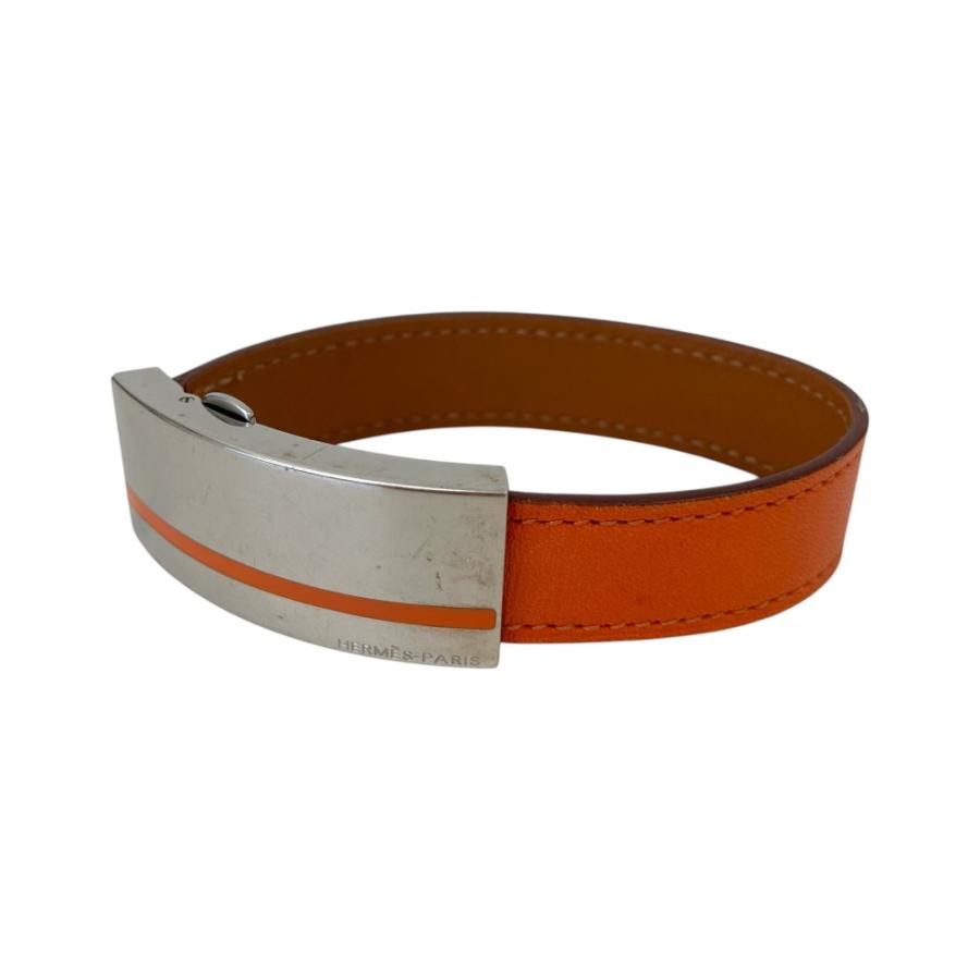 エルメス　バングル　プスプス HERMES（エルメス） 良品 プスプス バックル レザー ブレスレット