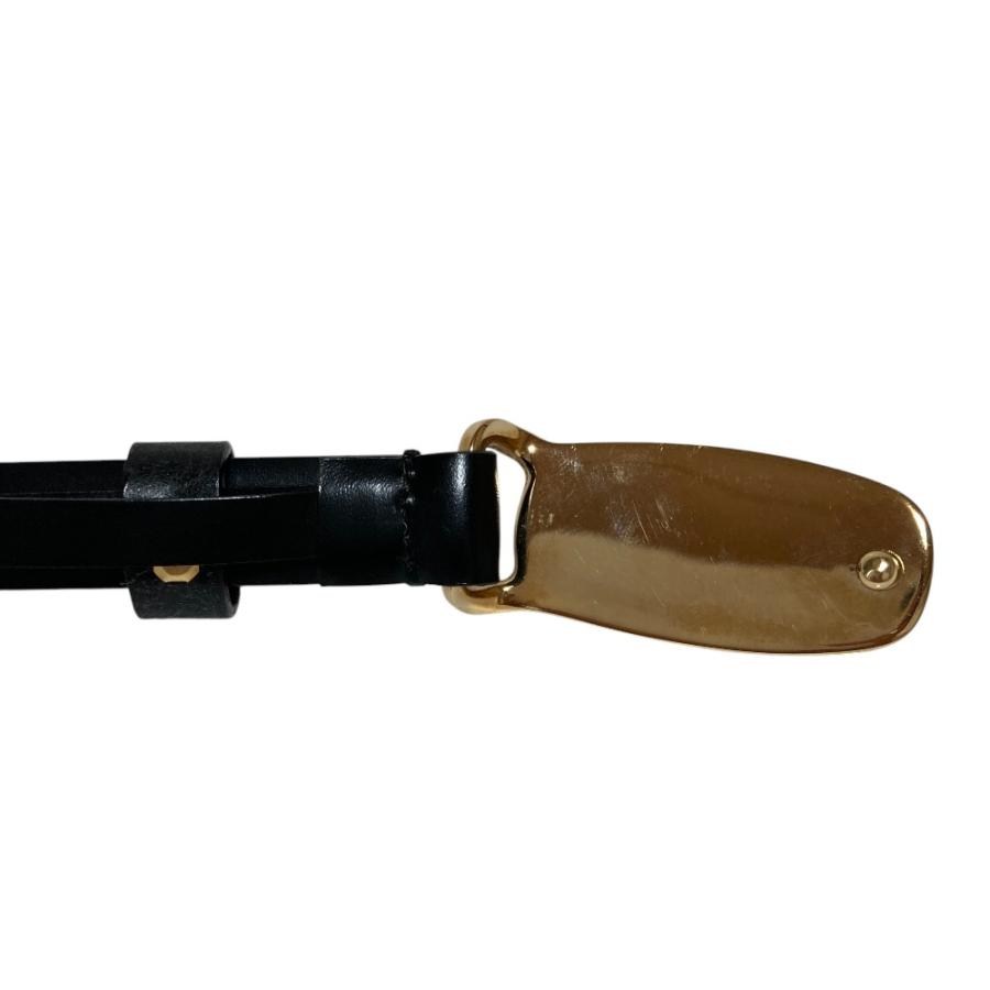 GUCCI（グッチ） 美品 ロゴ金具 バックル レザー ナローベルト 65cm 26