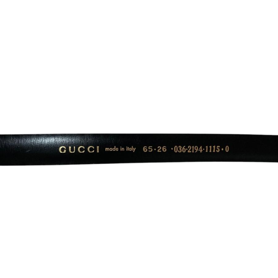 GUCCI（グッチ） 美品 ロゴ金具 バックル レザー ナローベルト 65cm 26