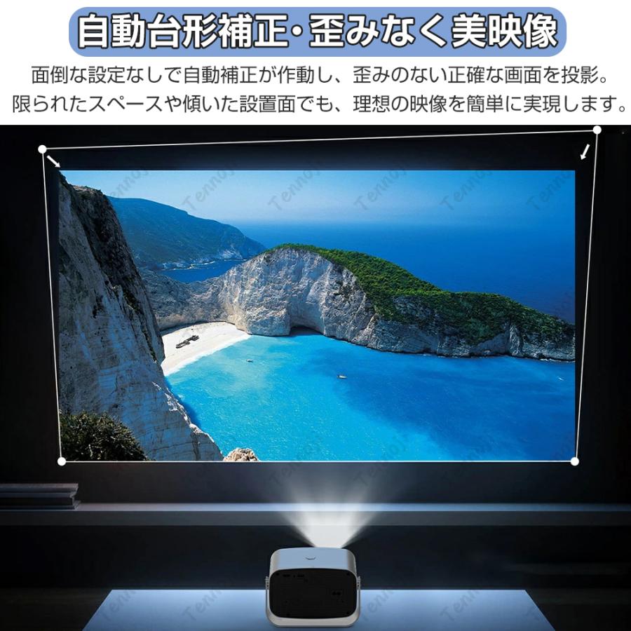 プロジェクター 小型 天井投影 270度回転 Android TV13 軽量 本体 家庭