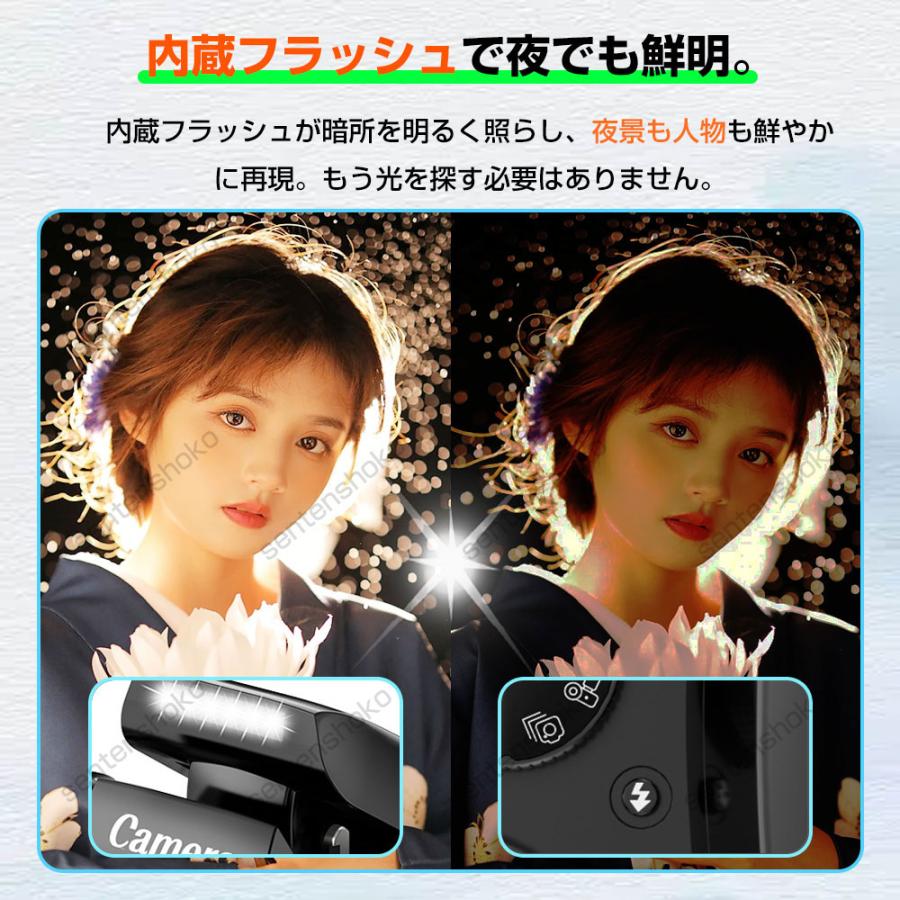 デジカメ デジタルカメラ 4K 7500万画素 高画質 20倍ズーム 前後