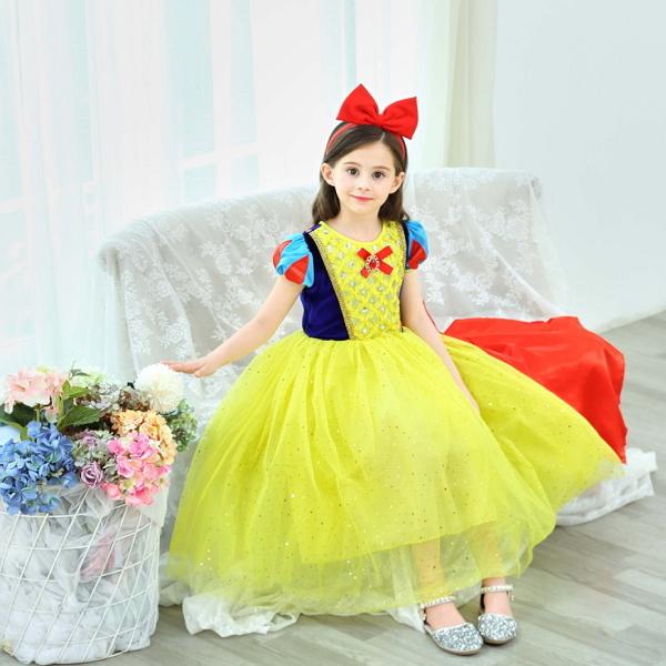 スノーホワイト 子供 ドレス プリンセスドレス なりきり 白雪姫 かわいい スノー 衣装 仮装 USJ   C-2854E70 セルビッシュ | 