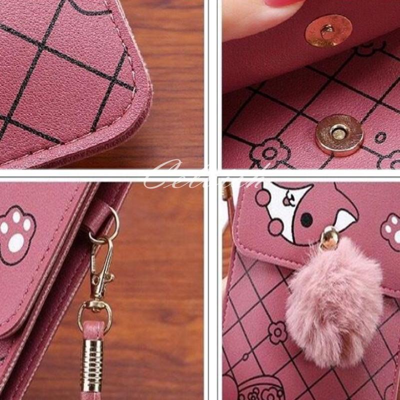 スマホショルダー スマホポーチ 猫レディース ネコ ショルダー