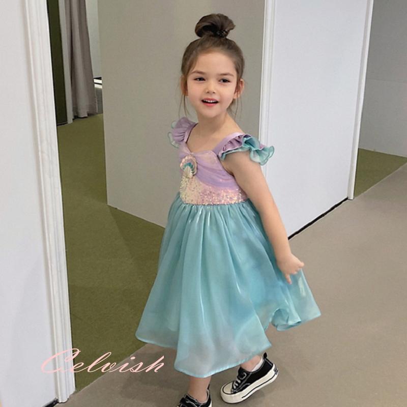 アリエル 風 プリンセス ドレス コスプレ 子供ドレス 可愛い