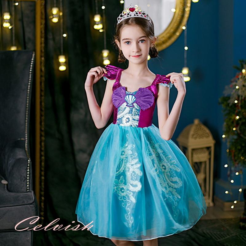 最大79%オフ! 人魚姫ドレス マーメイド 120cm 子供 キッズ コスプレ衣装 ハロウィン アリエル ディズニー 緑-120 キッズ コスプレ ハロウィン 人魚 マーメイド
