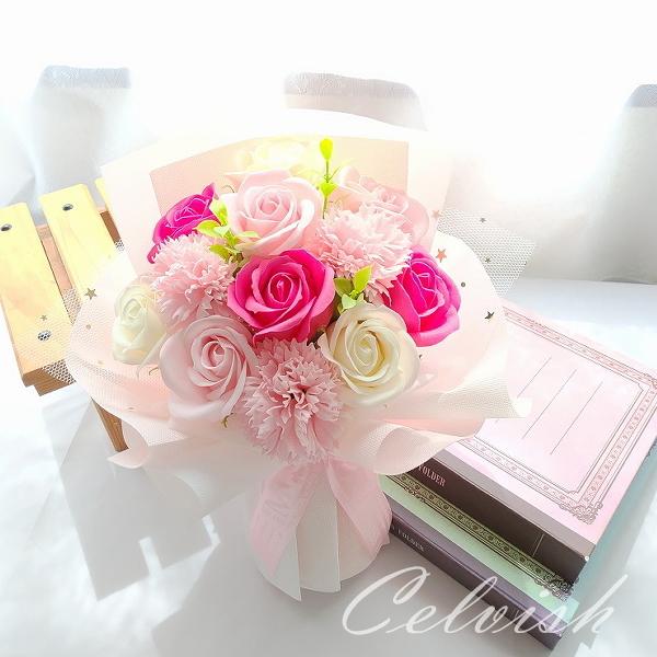 ソープフラワー 花束 ブーケ 誕生日 フラワー ギフト 選べる5色