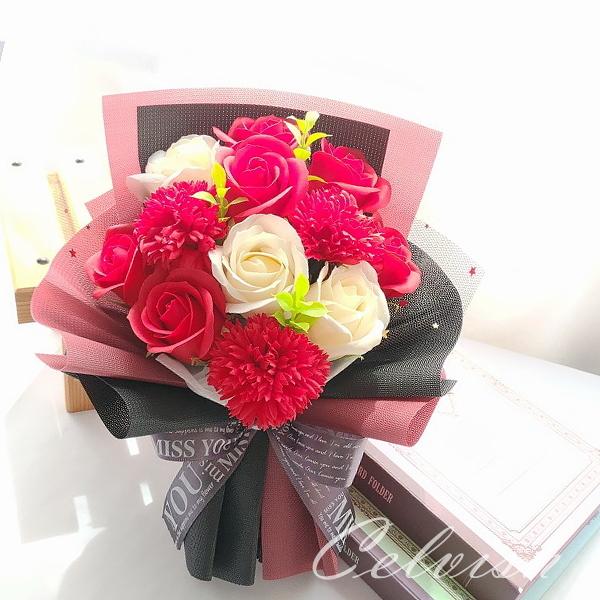 ソープフラワー 花束 ブーケ 誕生日 フラワー ギフト 選べる5色 ソープフラワー 花束 ブーケ 誕生日 フラワー ギフト 選べる5色