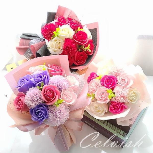 ソープフラワー 花束 ブーケ 誕生日 フラワー ギフト 選べる5色