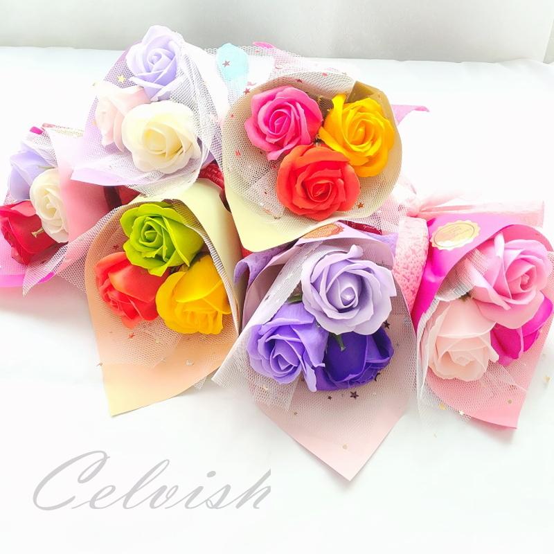 新商品 フラワーギフト ソープフラワーのミニ花束 ３輪ブーケ プレゼント 発表会 母 花 結婚祝い 結婚記念日 妻 おしゃれ お花 記念日ギフト 即日発送 Cisama Sc Gov Br