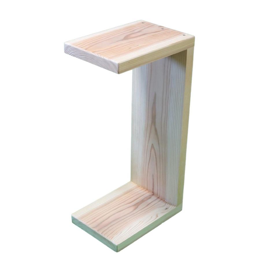 DIYキット サイドテーブル おしゃれ 北欧 コの字 高さ60cm 木製 ο 無垢