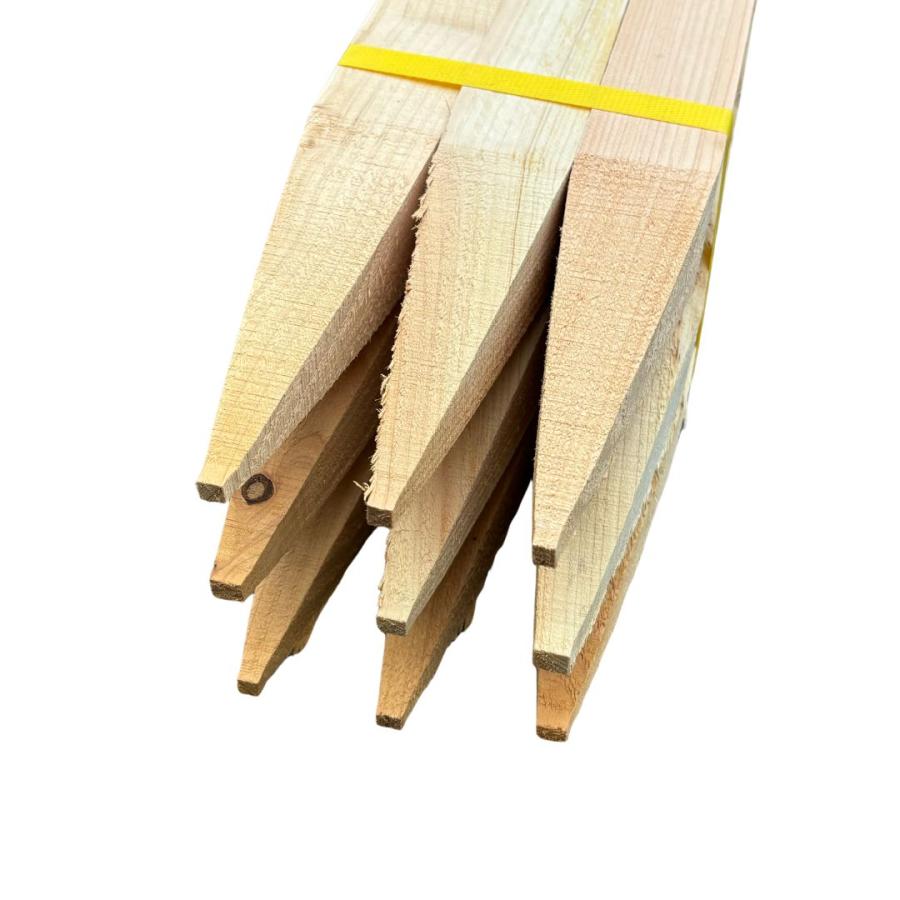 木杭 1000×45×45mm 144本 桧 面取り有り ο 角 角杭 木製 杭 木 木杭柵 杭看板 木材 1m 【String】