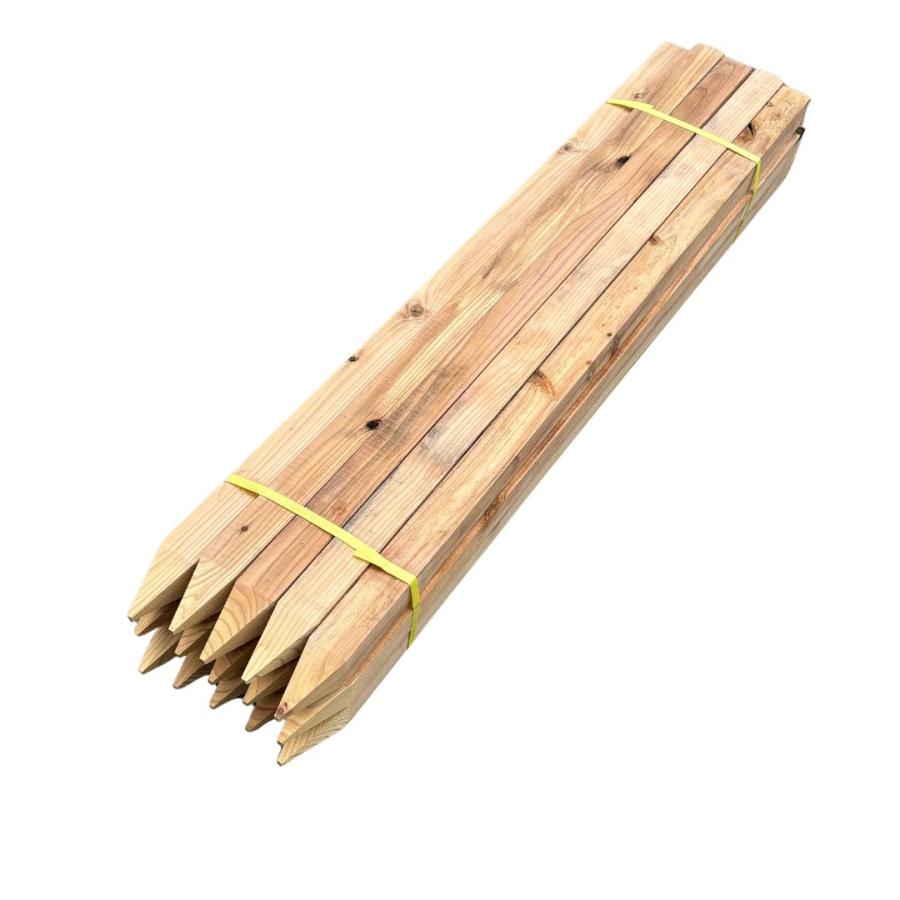 送料無料！プラスチック 杭 120本 黄色 測量杭 木杭 1000×45×45mm