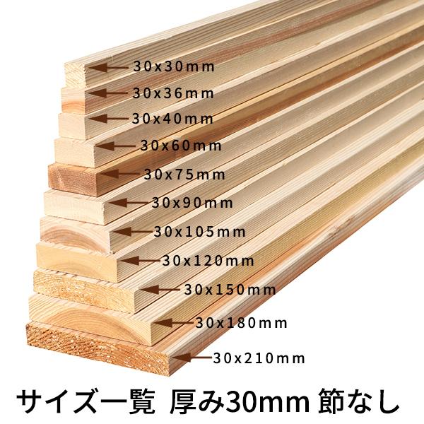 杉 角材 厚み30×幅40×長さ980(mm) 4本入り 節無し 無塗装 乾燥材 杉 角材 厚み30×幅40×長さ980(mm) 4本入り 節無し 無塗装 乾燥材