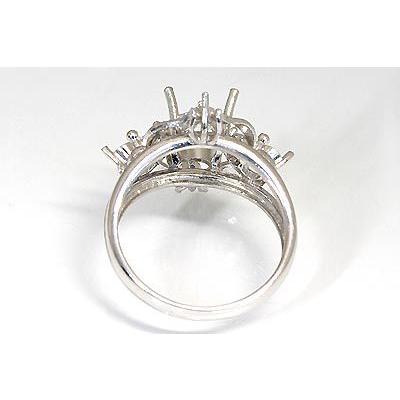 ki71【オーバル8ミリ×6ミリ】ダイヤ入りリング空枠 : ジュエリーキホウ