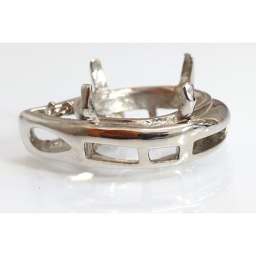 kj0096【オーバルカボション 16ミリ×12ミリ】ダイヤ入りペンダント空枠