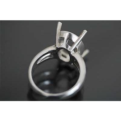 kj052【オーバル16ミリ×12ミリ】Silverリング空枠 : ジュエリーキホウ