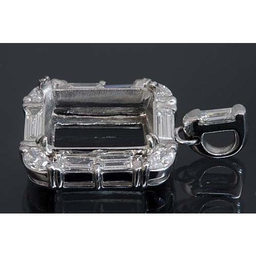 PT900空枠　ダイヤモンド1.40ct 限定 特選空枠〕ko-77【スクエア12.5ミリ×10.5ミリ】ダイヤ入りPt900