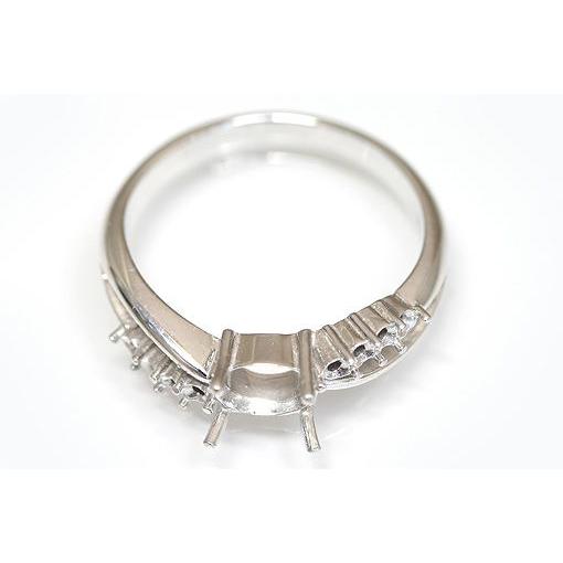 kw0025ki145【オーバル6ミリ×4ミリ】ダイヤ入りリング空枠