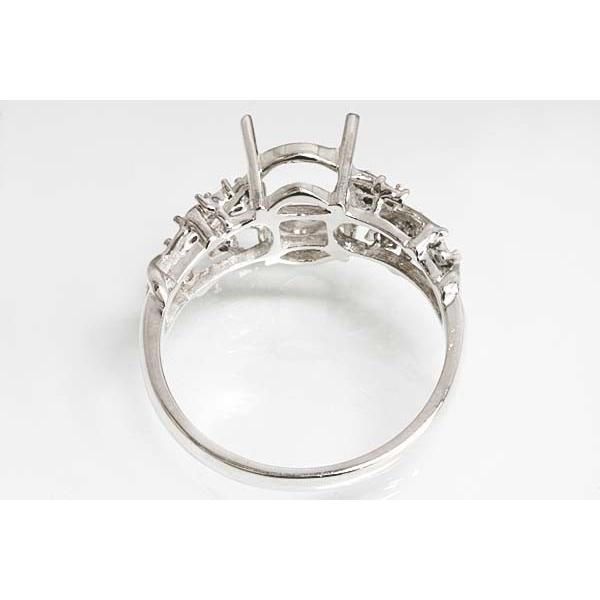 nt117【オーバルカボション8ミリ×6ミリ】ダイヤ入りリング空枠