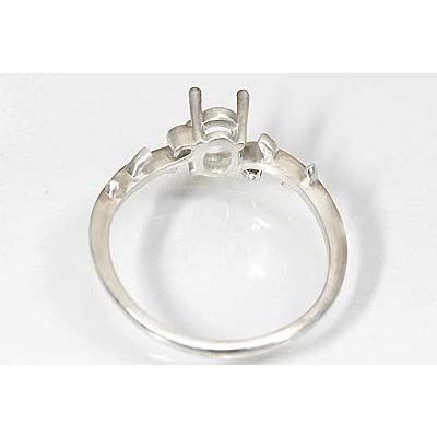 nt330【オーバル6ミリ×4ミリ】プランツリング空枠 : ジュエリーキホウ