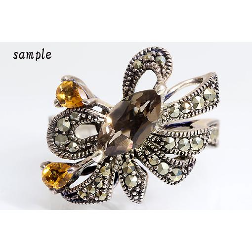 限定品〕s400166【マーキス10ミリ×5ミリ】マーカサイト＆シトリン入り