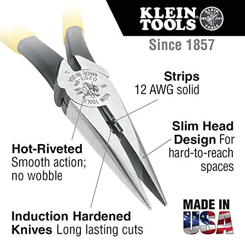 KLEIN TOOLS(クラインツールズ) 強力型ロングノーズプライヤー サイドカット 220mm D2038｜kiholdings｜02