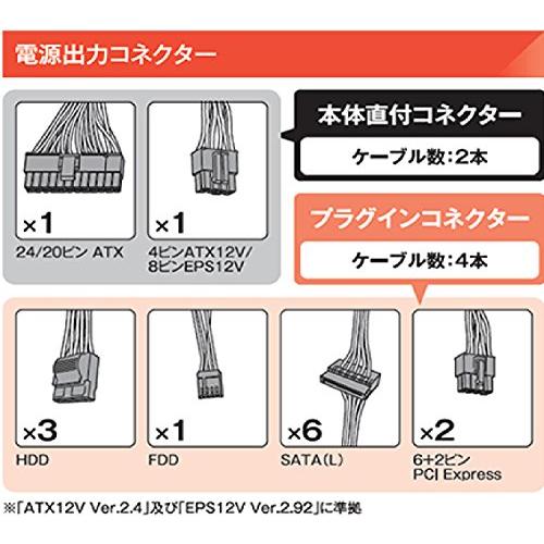 玄人志向 電源 KRPW-BKシリーズ 80PLUS Bronze 750W ATX電源 KRPW-BK750W/85+｜kiholdings｜03