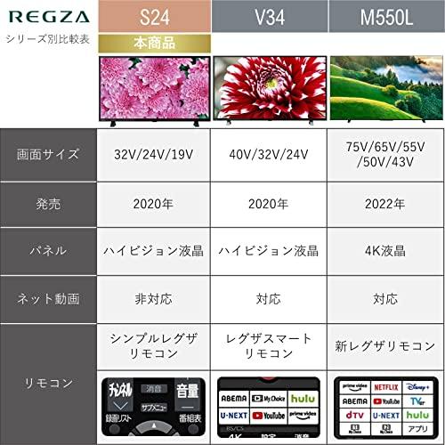 レグザ 32V型 液晶テレビ 32S24 ハイビジョン 外付けHDD 裏番組録画 (2020年モデル)｜kiholdings｜02