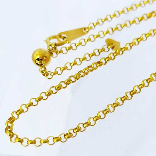 18金イエローゴールド（K18YG) 幅2.1mm コプラ チェーン ネックレス