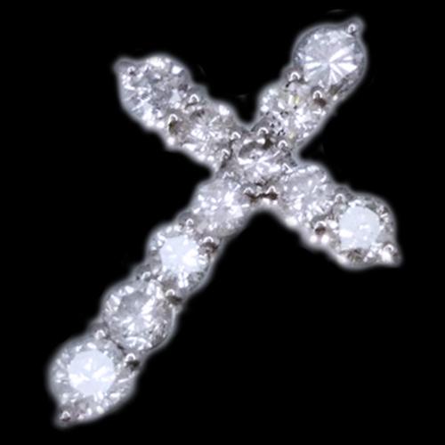 天然ダイヤモンド計1.001ct プラチナ（Pt900）十字架 クロス cross 手作り ペンダント トップ｜kihoudou｜05