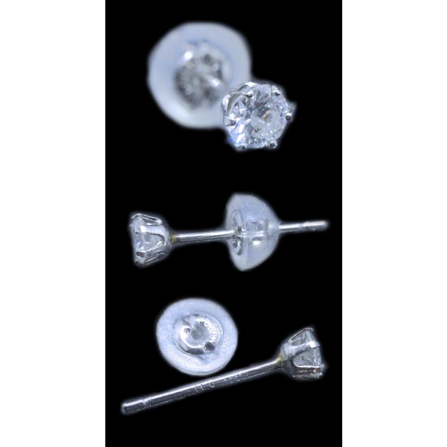プラチナ900 ダイヤ0.1カラット　ピアス 片耳 プラチナ Pt900 天然ダイヤモンド 0.1カラット（0.110ct）6本爪