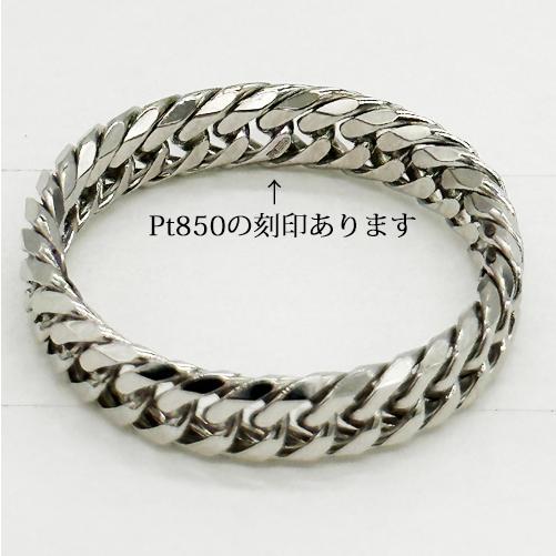新品 プラチナ Pt850 6面ダブルカット 喜平 きへい 幅4.2mm プラチナ無垢 手作り ワイド リング 指輪 #12の画像