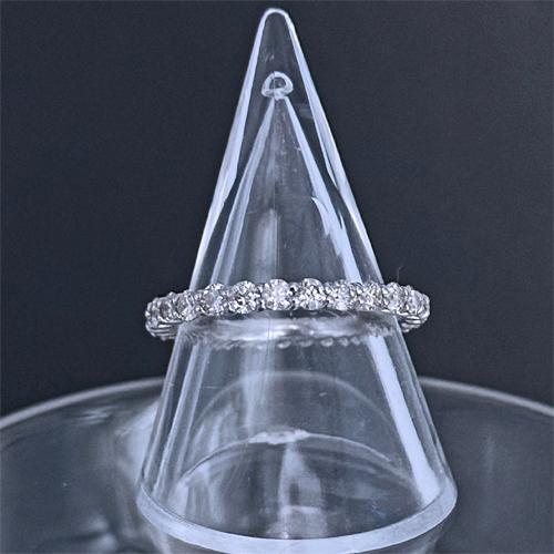 SI-2〜きれいめI-1使用 高品質 天然ダイヤモンド 1.50ct フル エタニティ プラチナ Pt950 リング #15 サイズ直し不可の画像