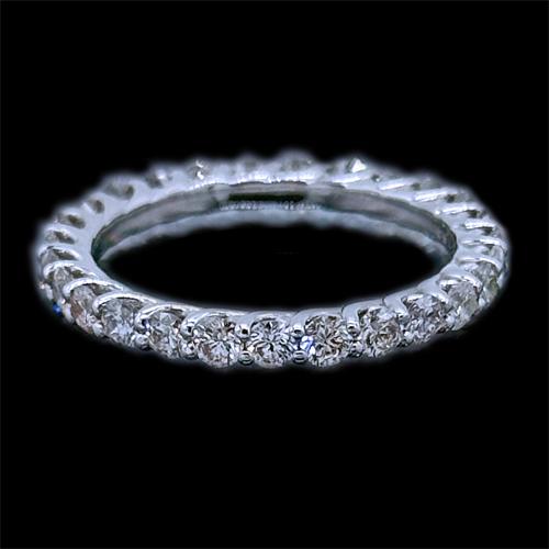 SI-2〜きれいめI-1使用 高品質 天然ダイヤモンド 1.50ct フル エタニティ プラチナ Pt950 リング #15 サイズ直し不可の画像