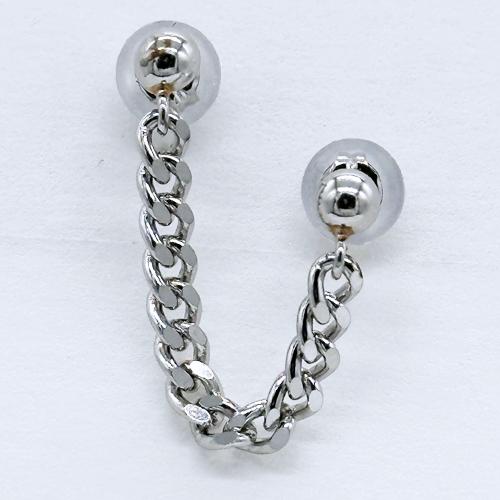 人気爆発キヘイ！片耳2ホール用ツインピアス☆プラチナ Pt850