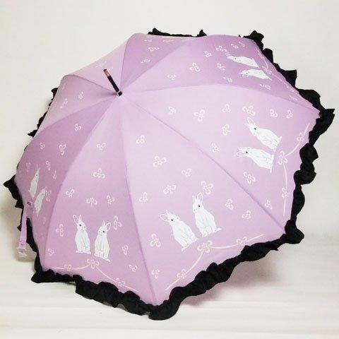 公式の ラデュレ Ladurre 長傘 ラパンロング ピンクうさぎ黒フリル ジャンプ傘 爆売り Studiostodulky Cz