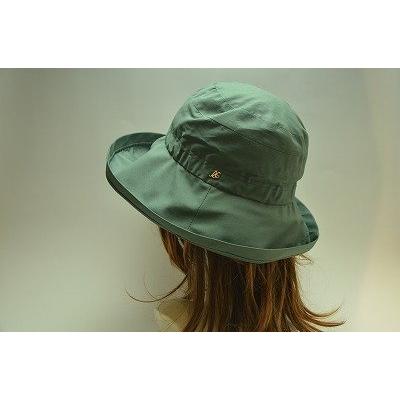 ハット レディース 撥水加工 UVカット [Elite chapeau エリートシャポー] 広つば UV加工 婦人帽子 17004 (ブラック)｜kii-store｜04