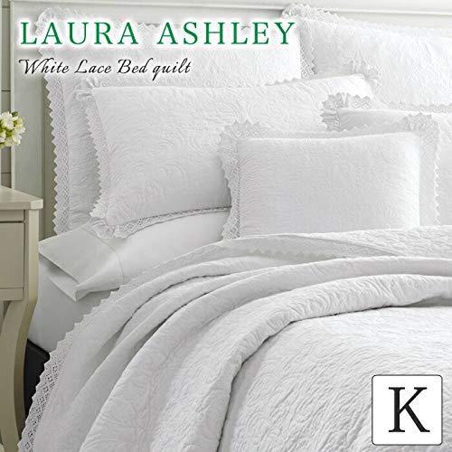 お気にいる ローラアシュレイ ベッドカバー キング ホワイトレースベッドキルト キング 海外 マルチカバー 白 ソファー 送料無料 Kawarakuma Com