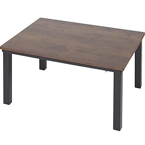 テーブル 一人暮らし 幅80cm 奥行60cm A B081trv4tz 長方形 Kii Glp 8060 Abr 山善 家具調 家具 インテリア 幅80cm 奥行60cm ダークブラウン 中間入切スイッチ こたつ Glp 8060 Abr