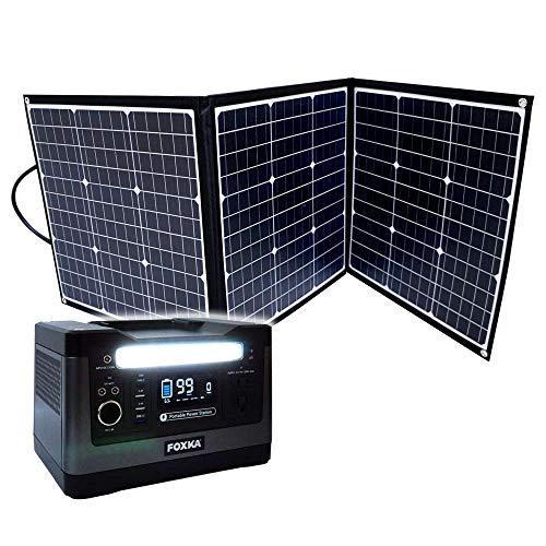 大感謝セール Dwsuperior 2点セット Xaa371xo9 防災グッズ 非常用電源 車中泊 正弦波 大容量 リチウムイオン電池 家庭用蓄電池 1w ソーラパネル mah 540wh ポータブル電源 アウトドア キャンプ 登山 Aliuminium Lt