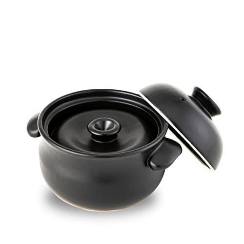 たいせい窯 萬古焼 土鍋 ごはん鍋 2合炊き 黒 / 日本製 直火用 電子