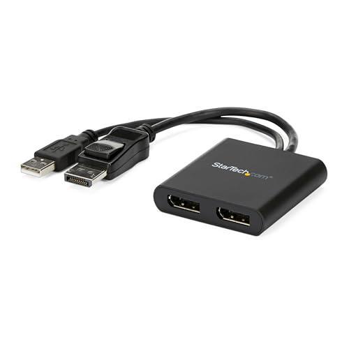 StarTech.com DisplayPort - 2x マルチモニタースプリッタ 2ポートMST
